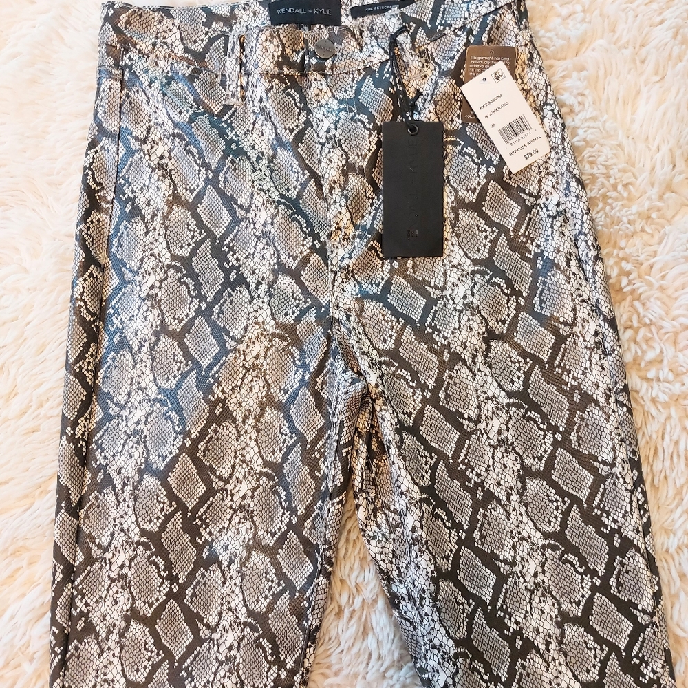 Kendall Kylie, Boomerang, Women's Faux Leather Skinny Pants Black Size 29
